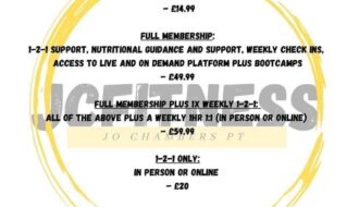 2022 JC Fitness Prices