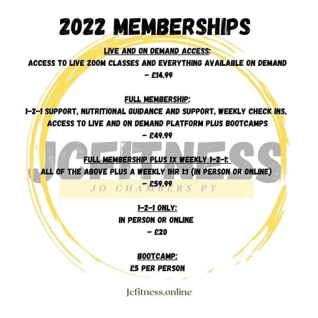 2022 JC Fitness Prices